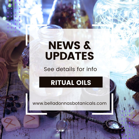 Updates on Ritual Oils & Crystal Healing Oils