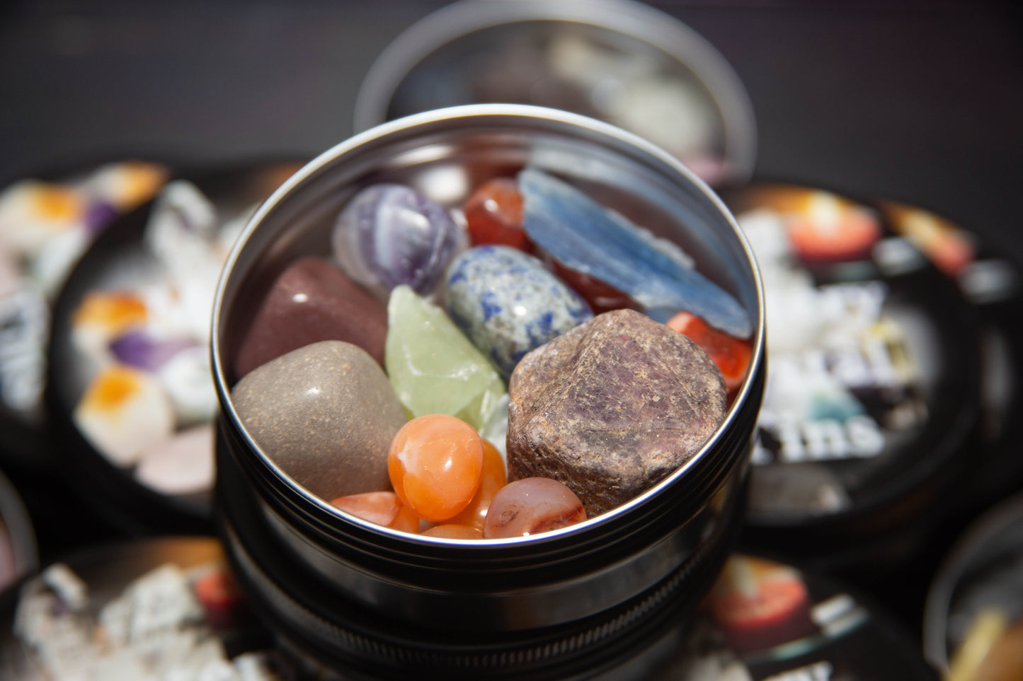 Reiki Charged Mystery Crystal Tins