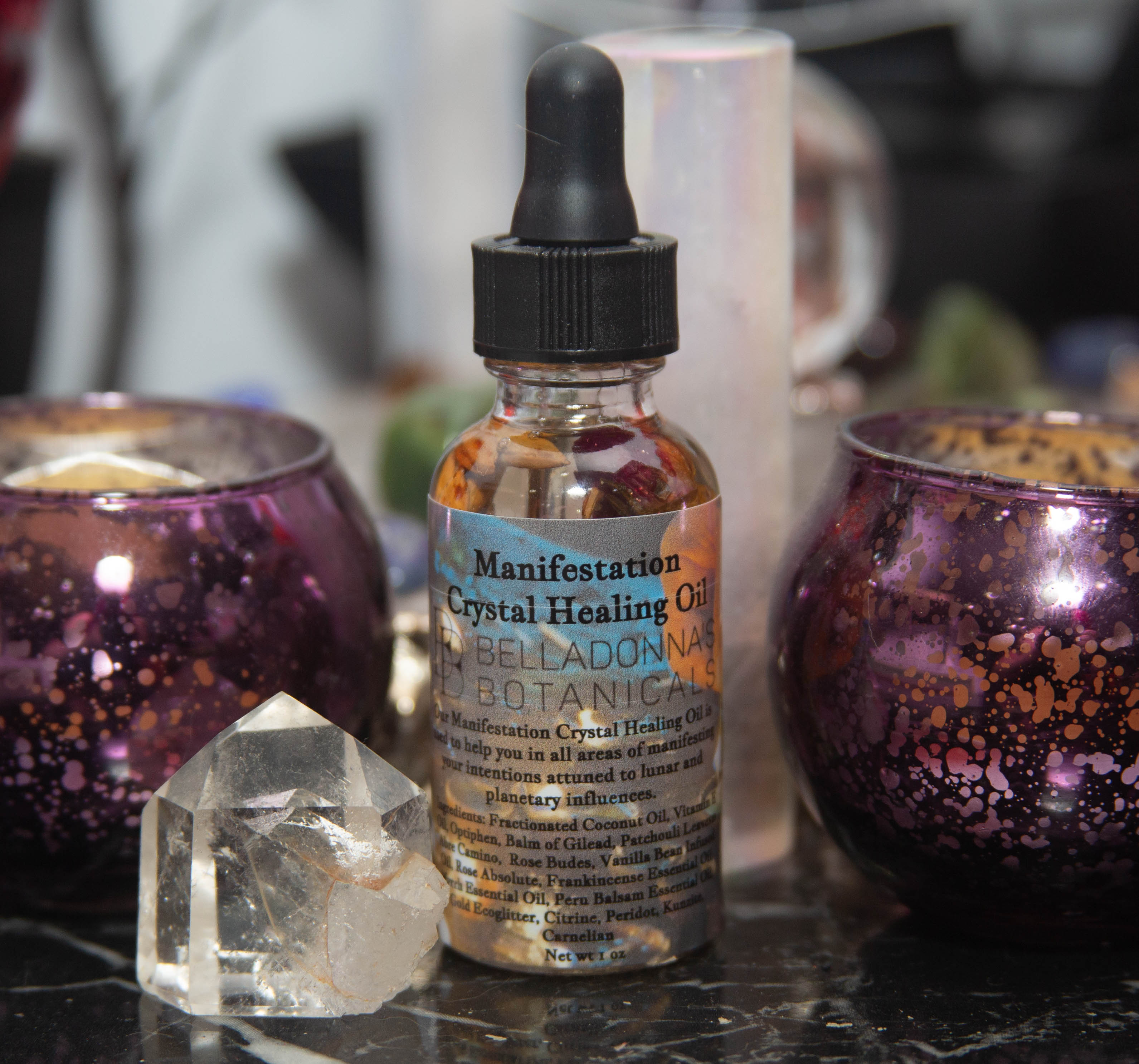 Manifestation Crystal Healing Oil – Belladonna's Botanicals